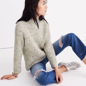 Madewell Northfield Mockneck Sweater in Coziest Yarn